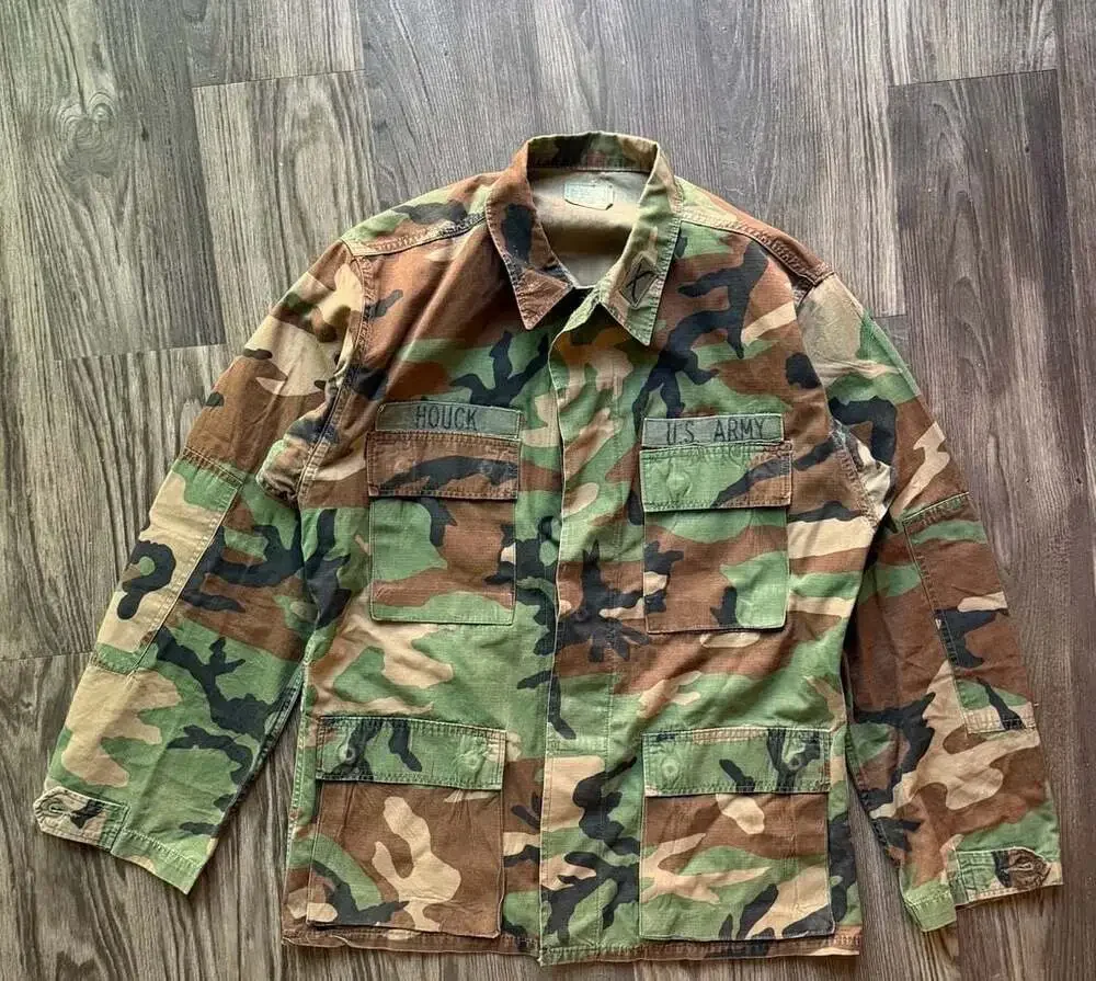 Vintage U.S. Army Woodland Camo BDU Combat Coat Jacket Small-Regular